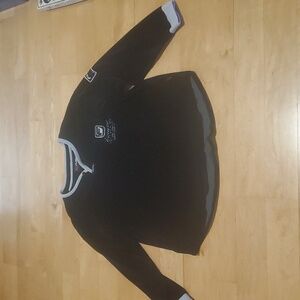 Vintage Navy Gray Fubu Velvet Long Sleeve Top Mens M